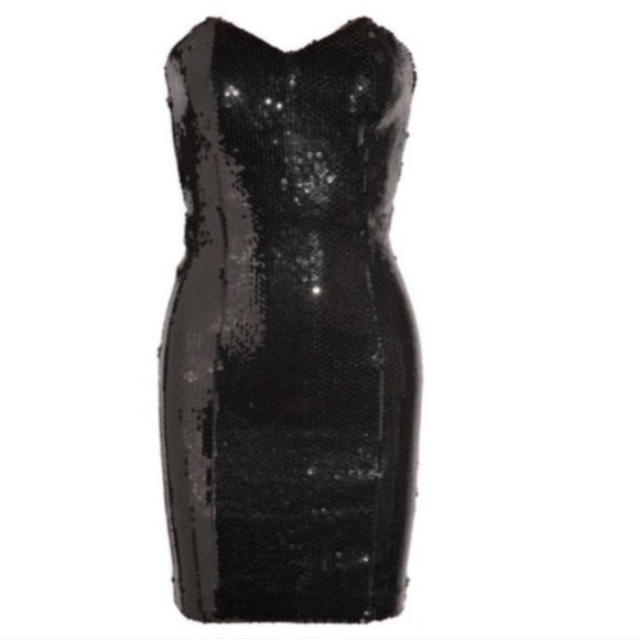Alice + Olivia Dresses & Skirts - Alice + Olivia sequin bodycon mini dress black size 2